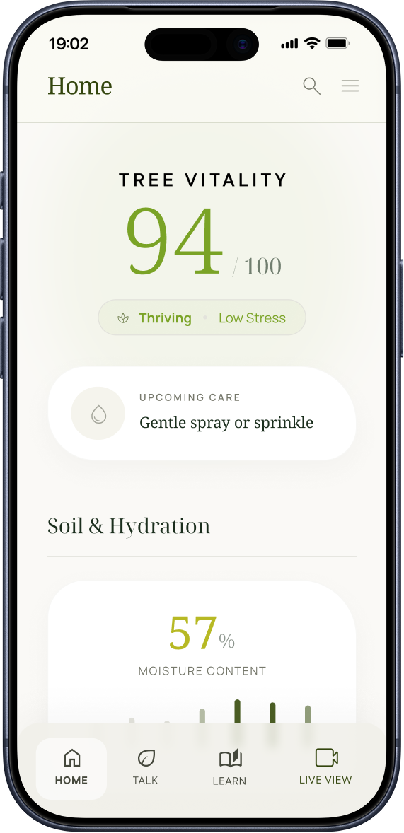 MyBonsaiFriend app home screen